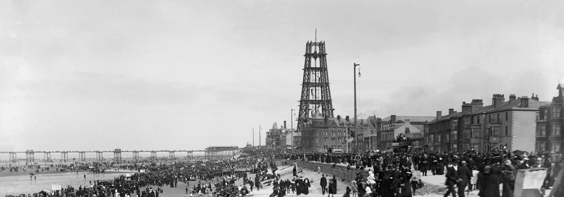 Black and White image of The Blackpool Tower - History